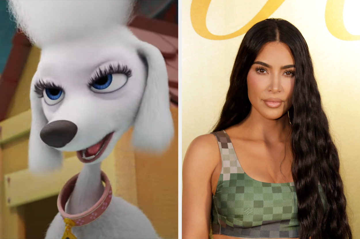 Side-by-side of Delores and Kim Kardashian