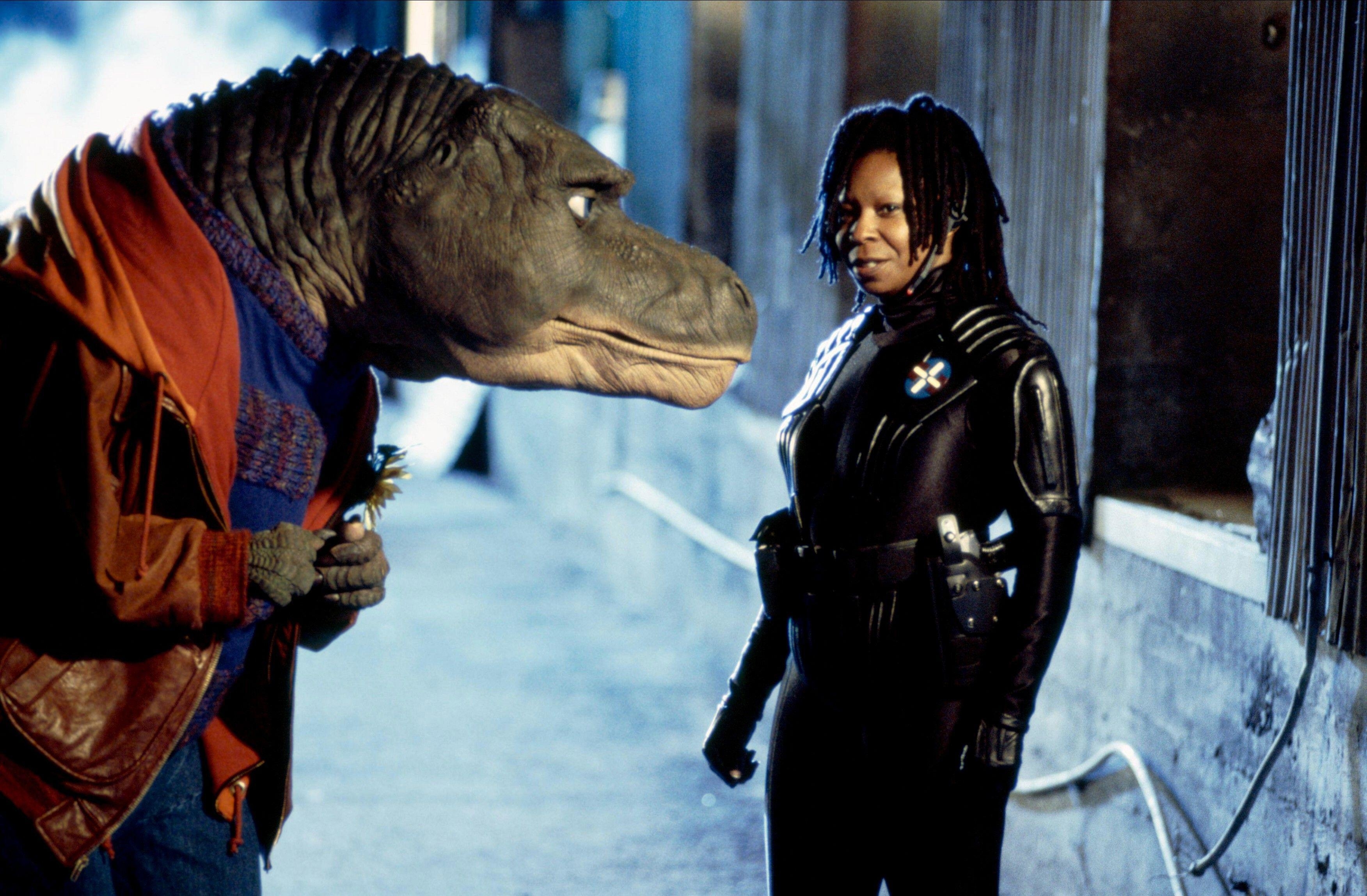 Whoopi and the dinosaur