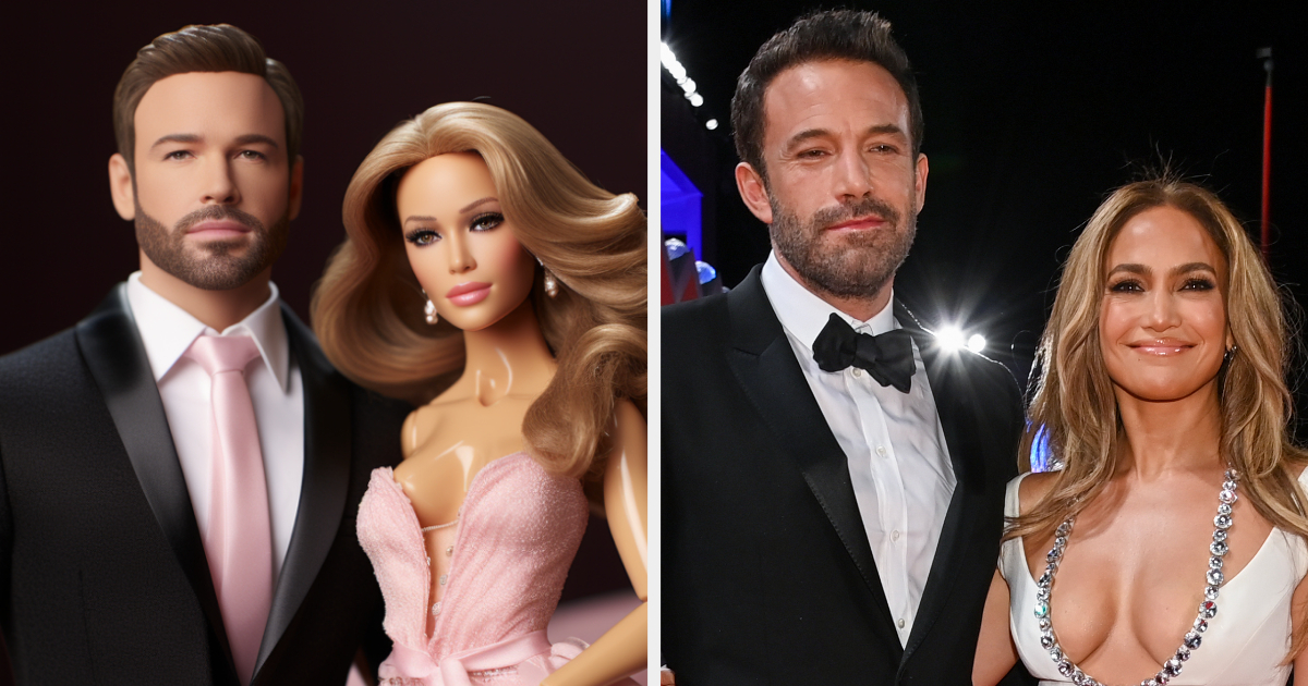 Ben Affleck and Jennifer Lopez dolls vs. real-life