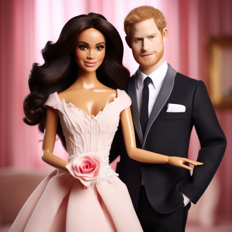 Prince Harry and Meghan Markle dolls