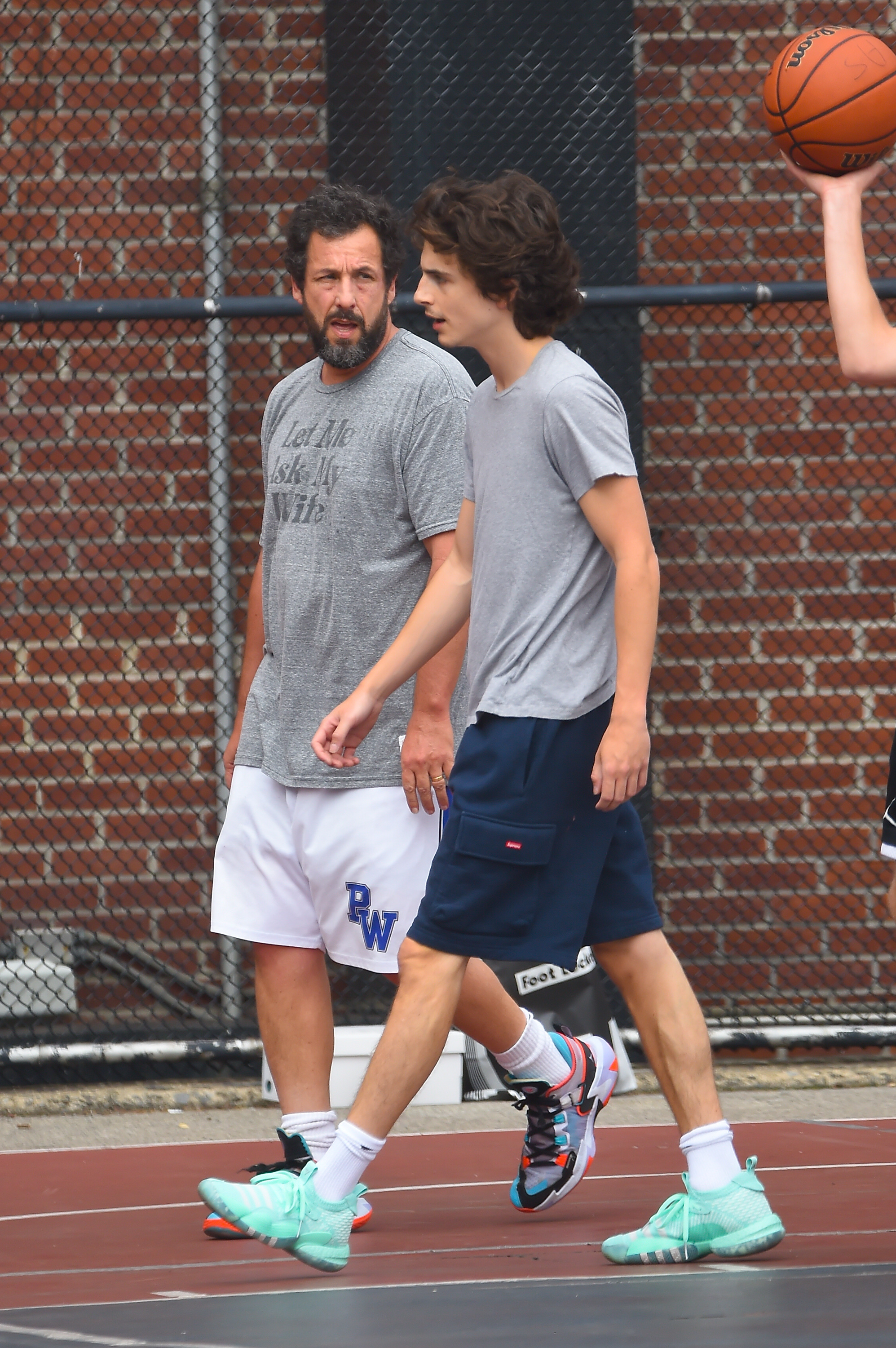 Timothée Chalamet And Adam Sandler Play Basketball Together In New York