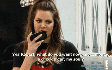 Khloé Kardashian asking Rob Kardashian what he wants from her
