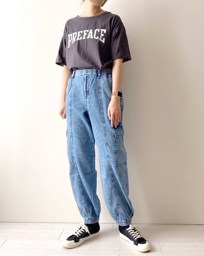GU】古着っぽい色落ちがオシャレ…！2990円の「楽ちんデニム 