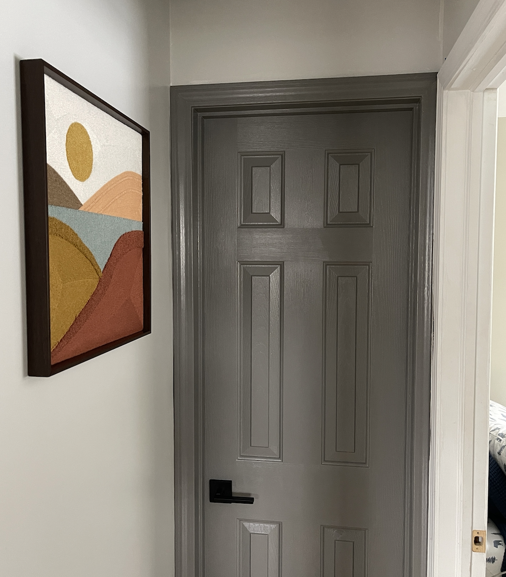 gray-painted door