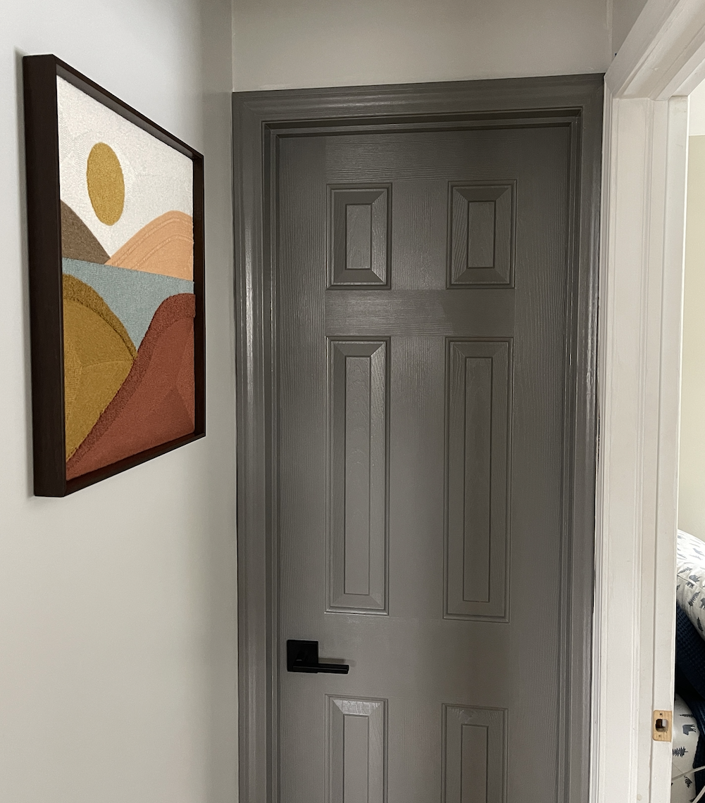 gray-painted door