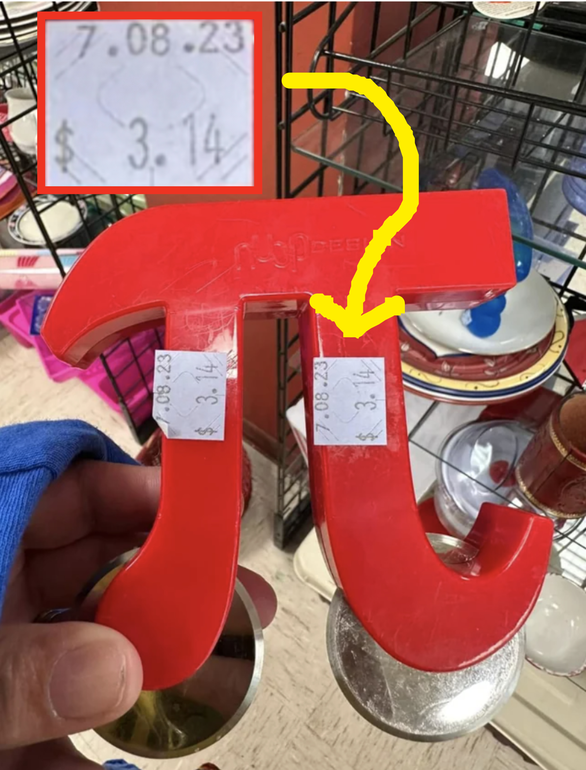 pi sign selling for $3.14