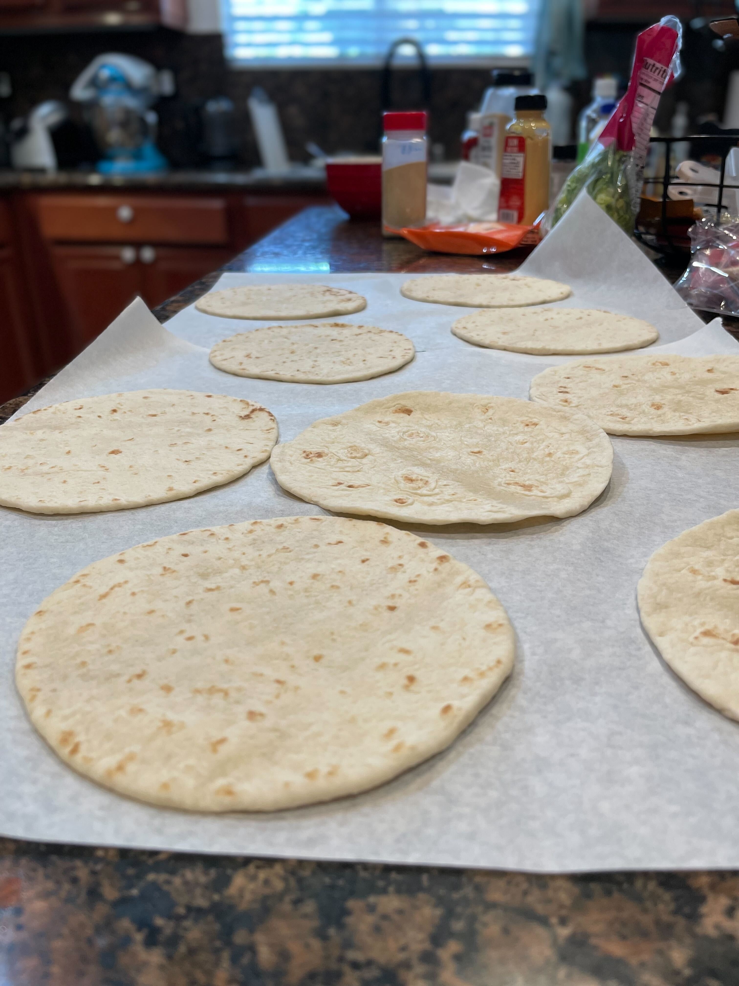 Tortillas on a countertop