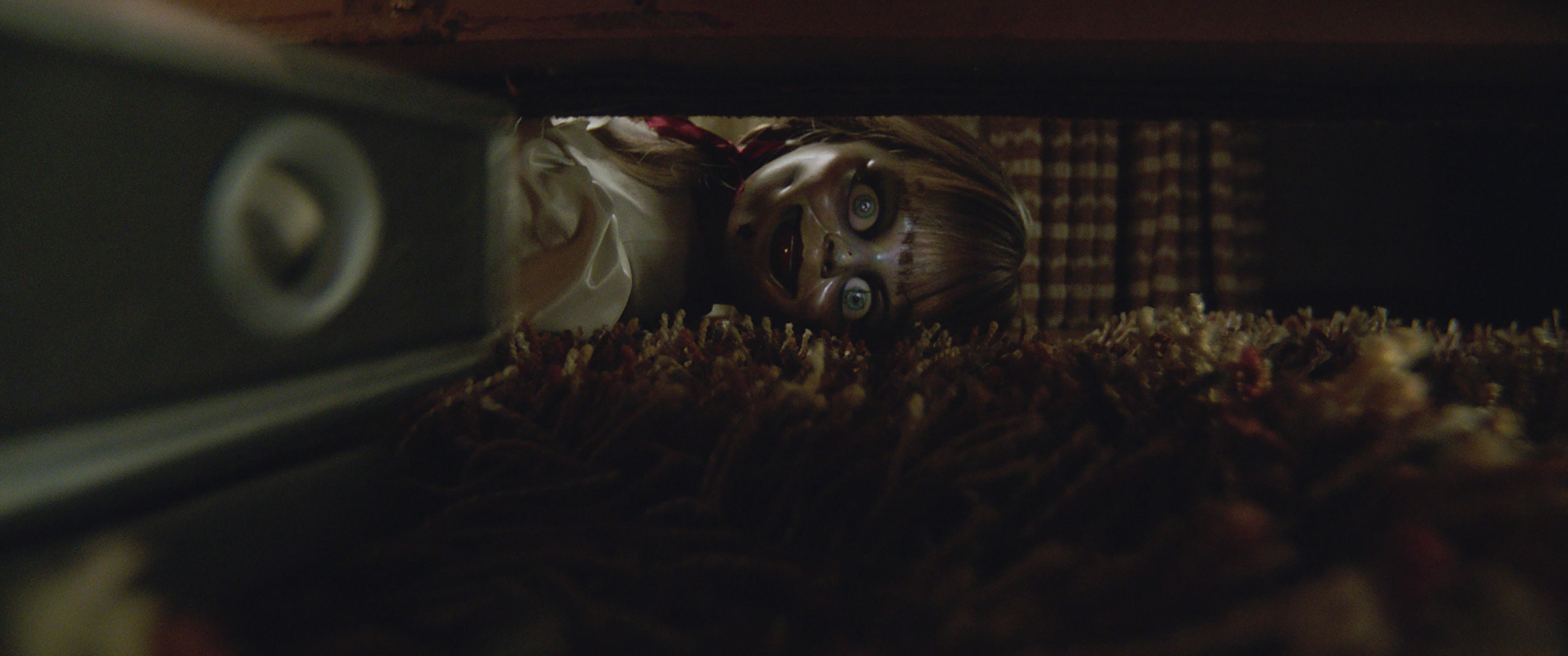 The terrifying &quot;Annabelle&quot; Doll appears under someone&#x27;s bed