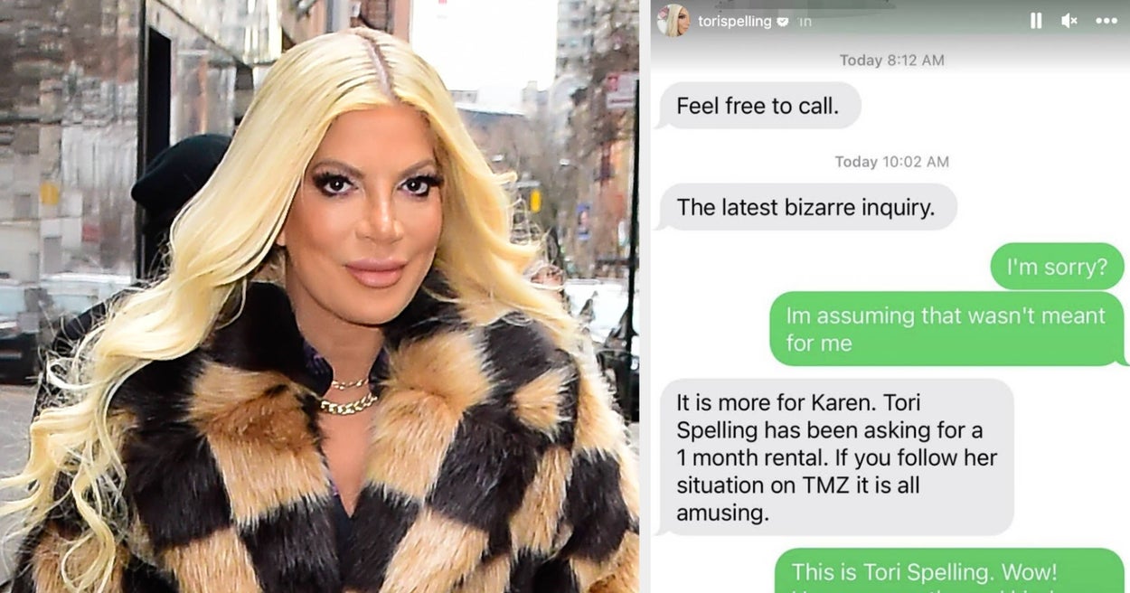 Tori Spelling’s Realtor Accidentally Texted Her Talking Smack About Her — And She Posted The Screenshot