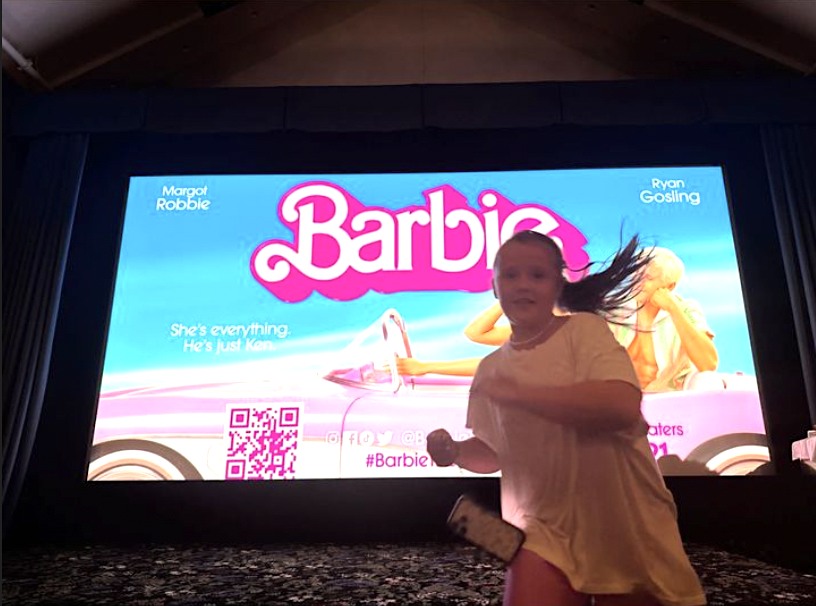 Closeup of Selena Gomez&#x27;s sister at a &quot;Barbie&quot; screening
