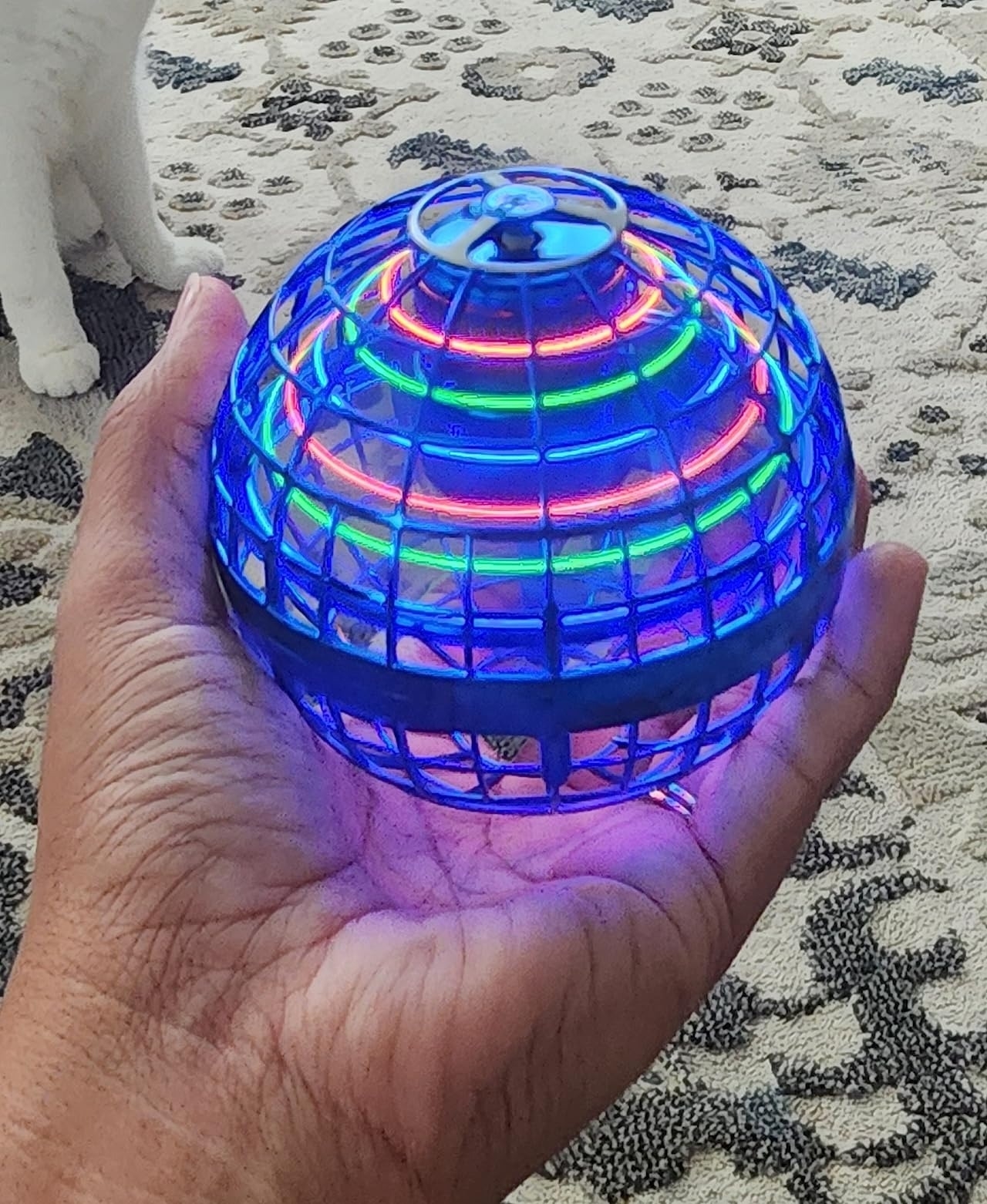 Light up flying orb