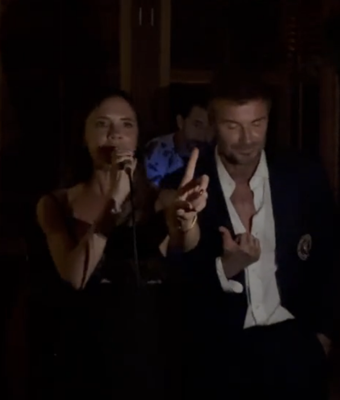 Screenshot of Victoria and David performing