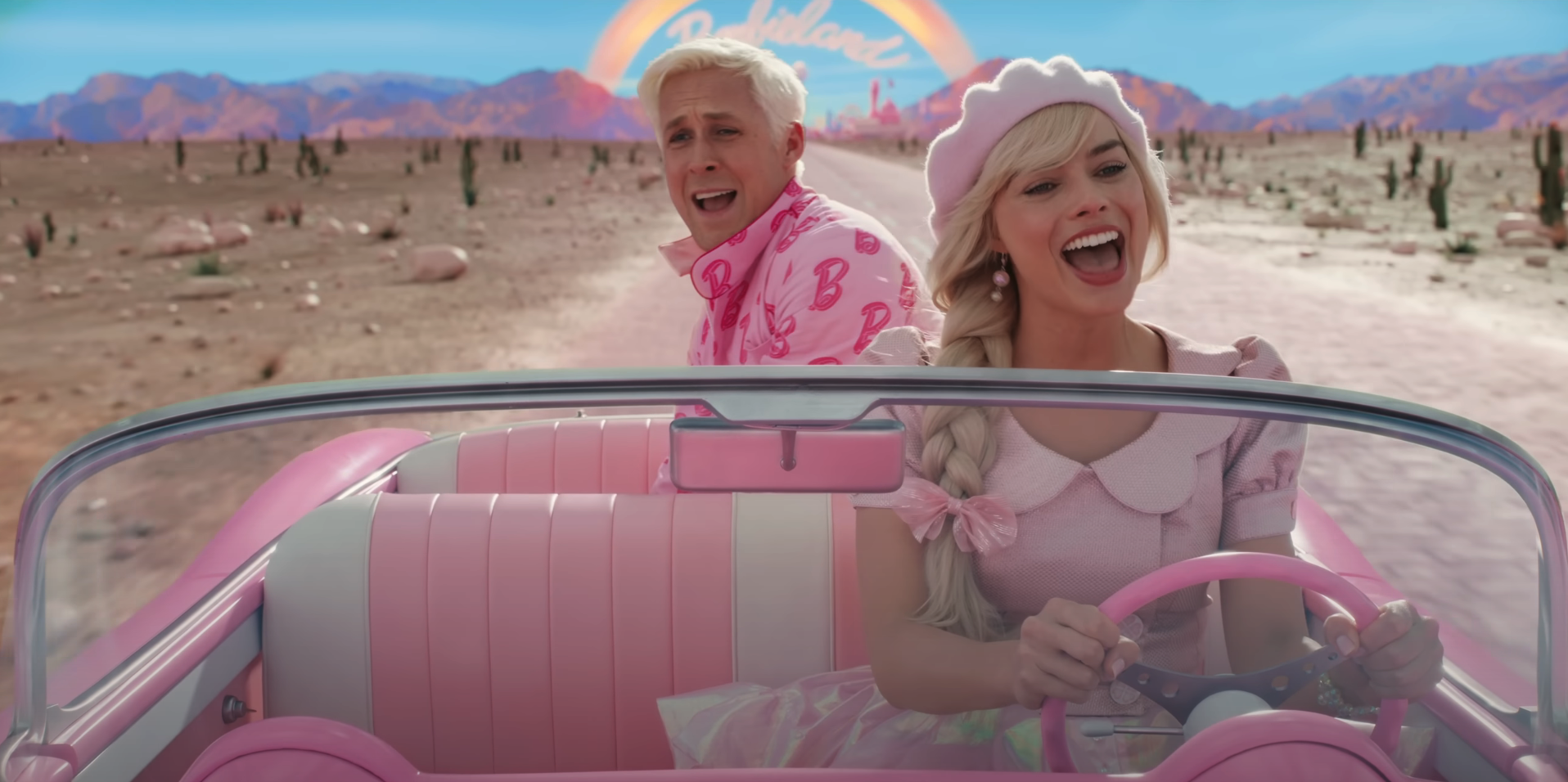 &quot;Barbie&quot; driving with Ken in the backseat