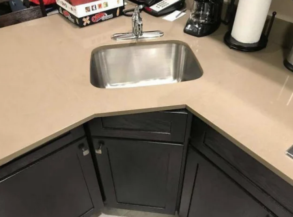 crooked sink