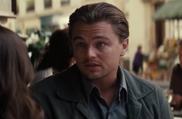 A close-up of Leonardo in the movie