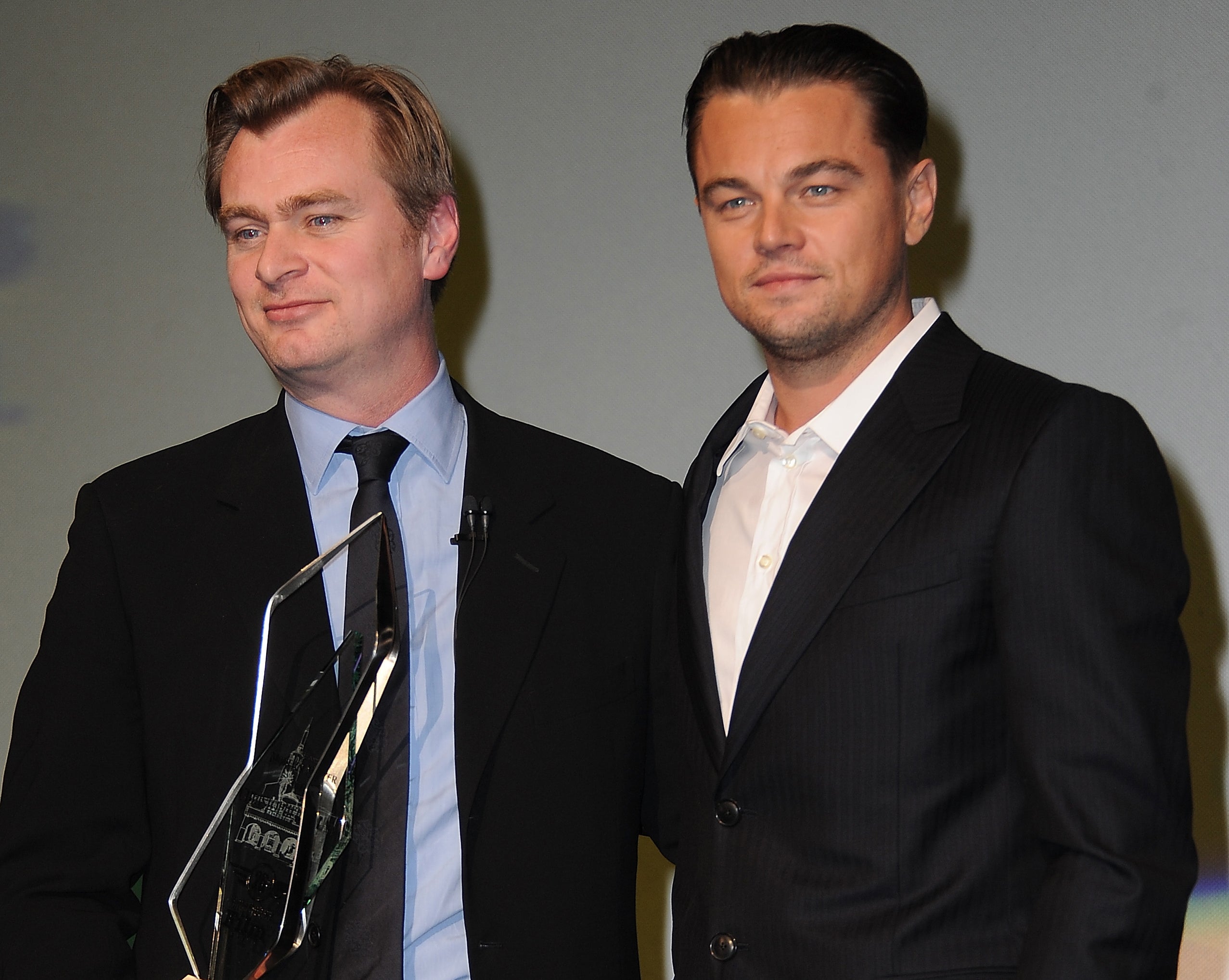 A close-up of Christopher and Leonardo