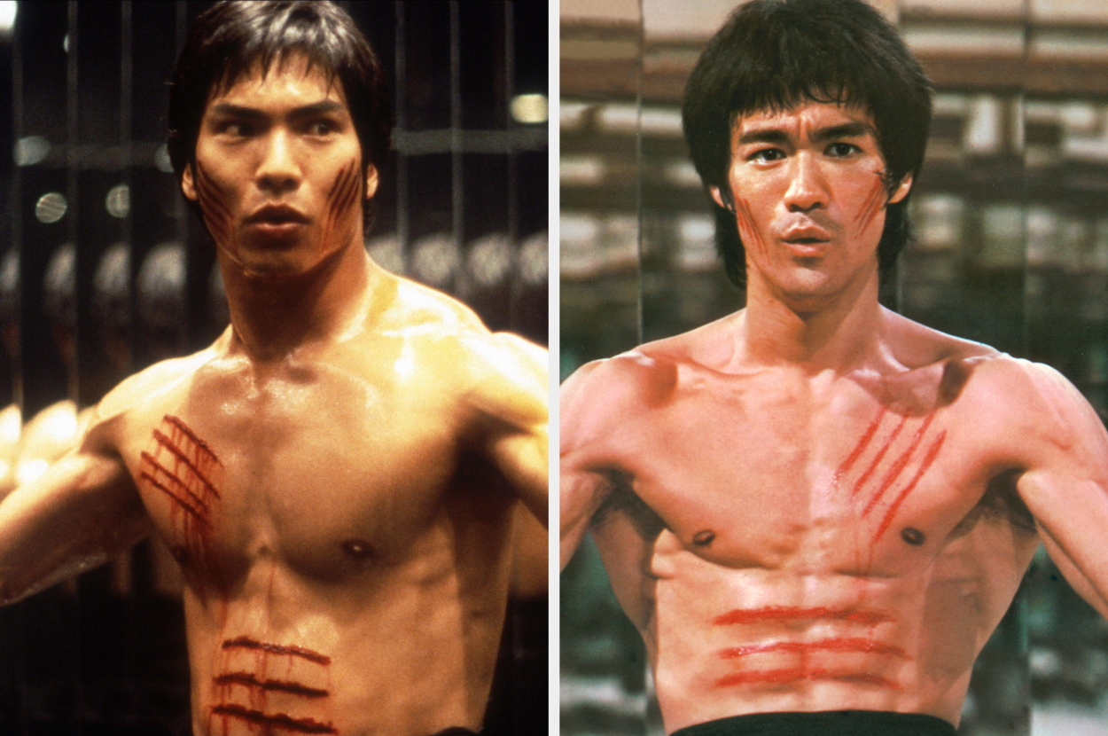 Side-by-side of Jason Scott Lee and Bruce Lee