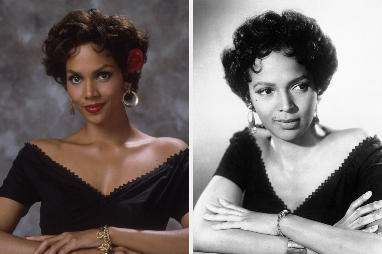 Side-by-side of Halle Berry and Dorothy Dandridge