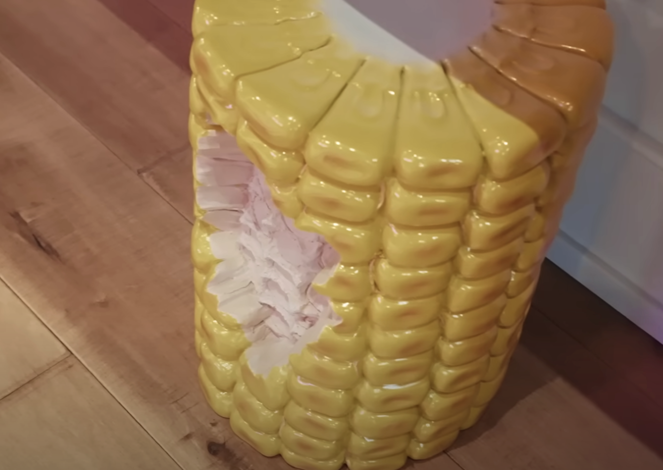 Stool or table that looks like corn-on-the-cob