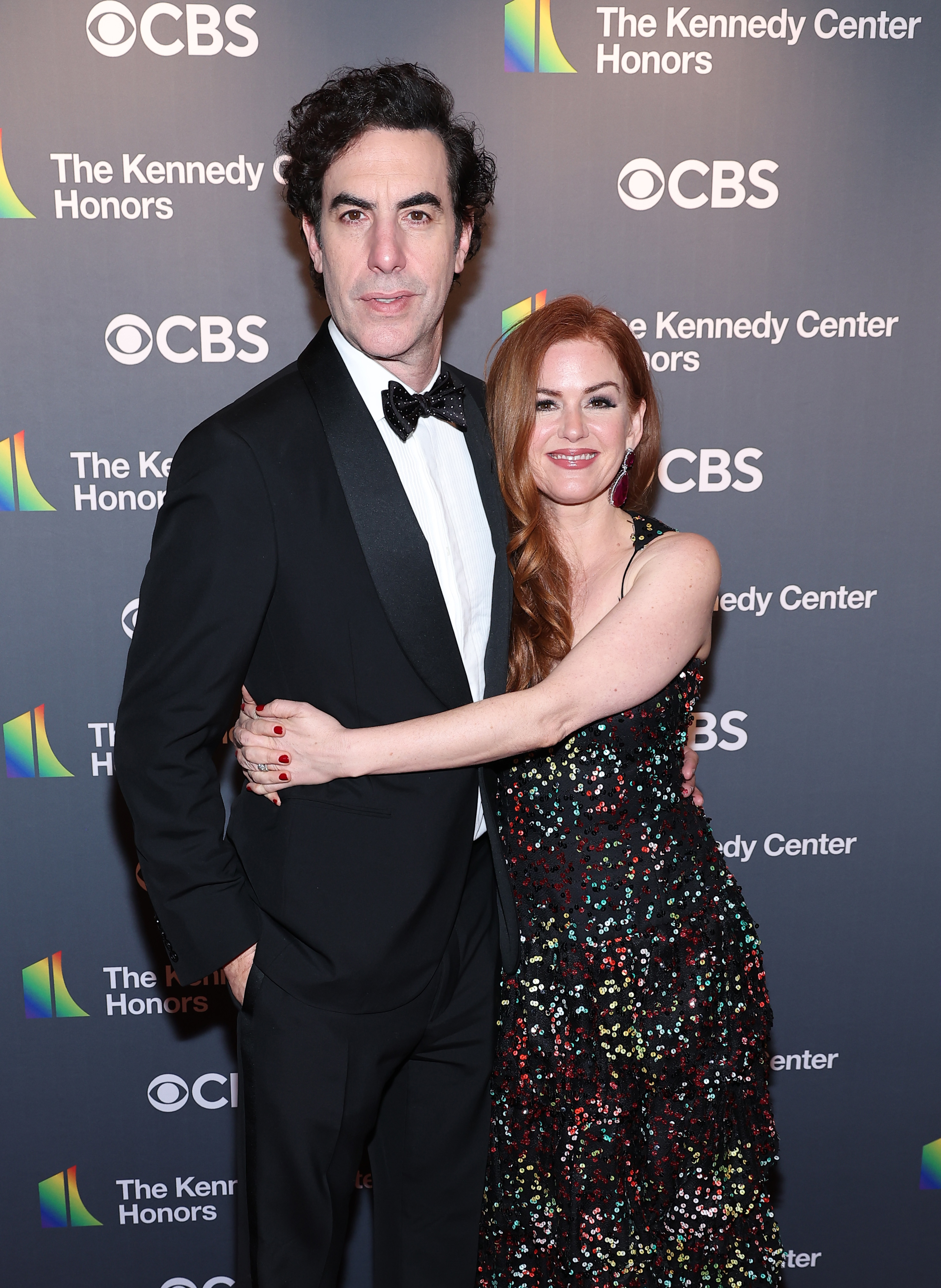 Sacha Baron Cohen and Isla Fisher on the red carpet
