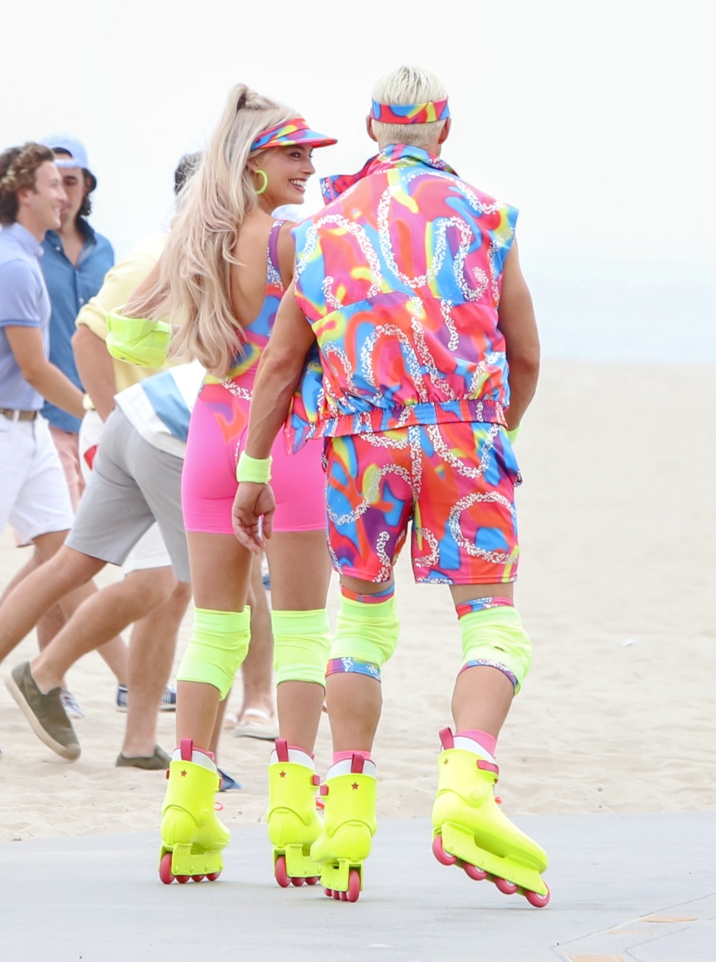 barbie and ken roller blading