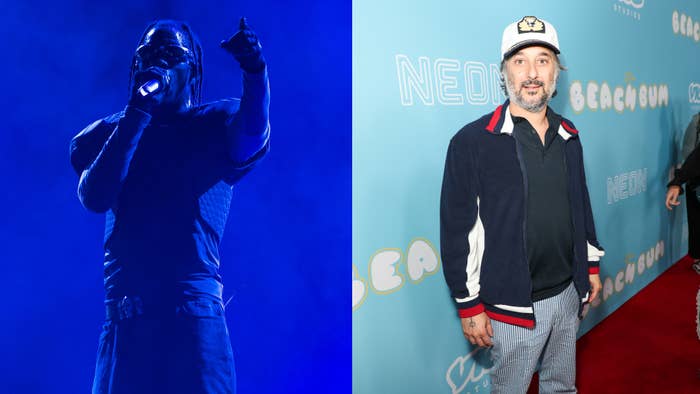 travis scott and harmony korine are pictured