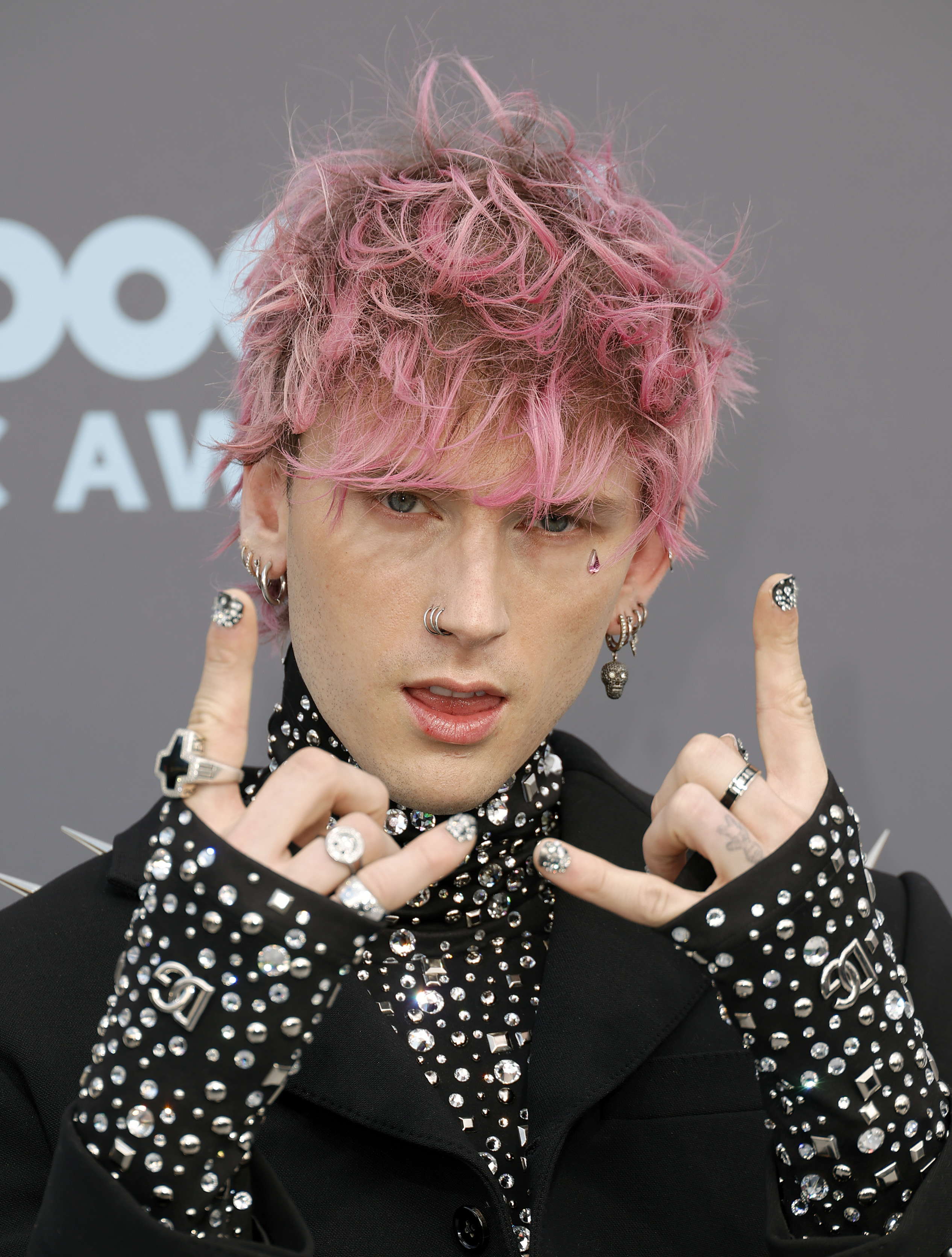 closeup of MGK and his manicure