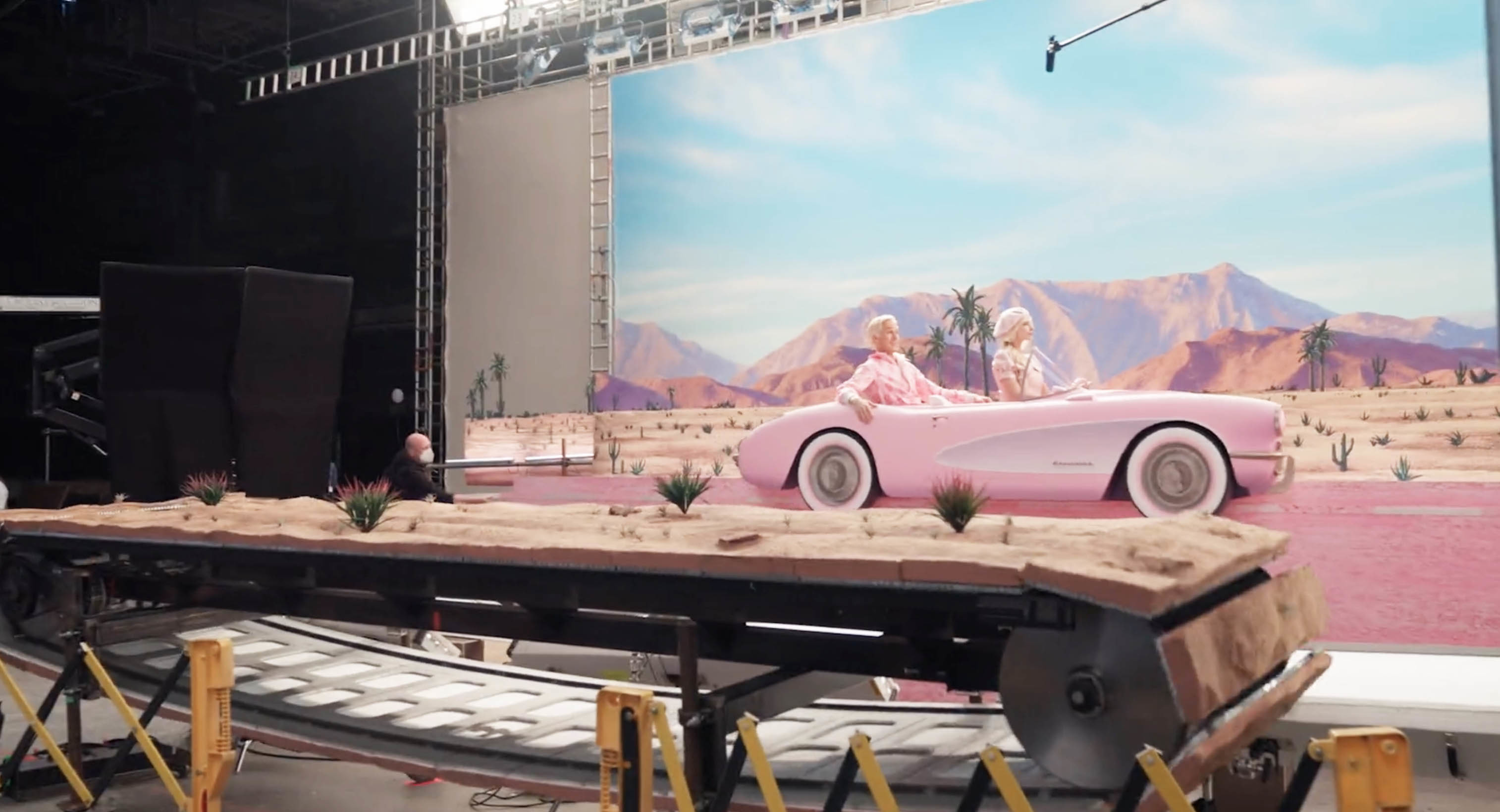 &quot;Barbie&quot; being filmed on a soundstage