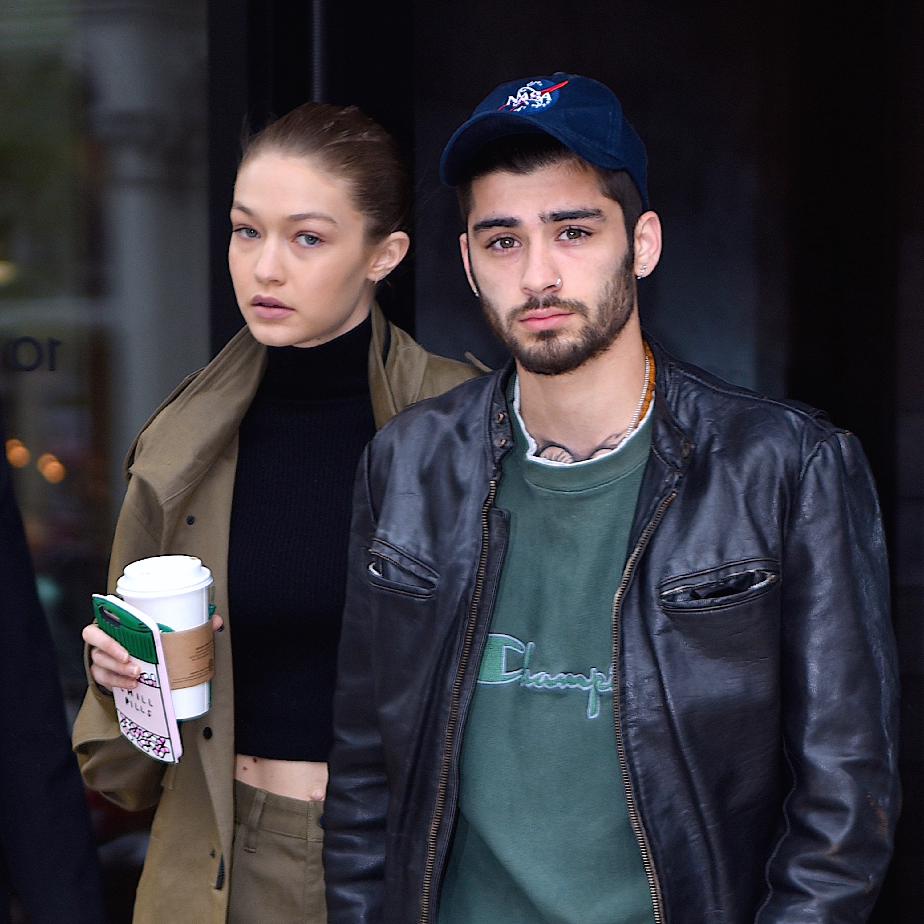 Closeup of Gigi and Zayn