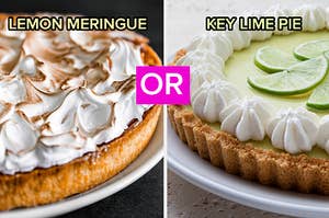 lemon meringue or key lime pie