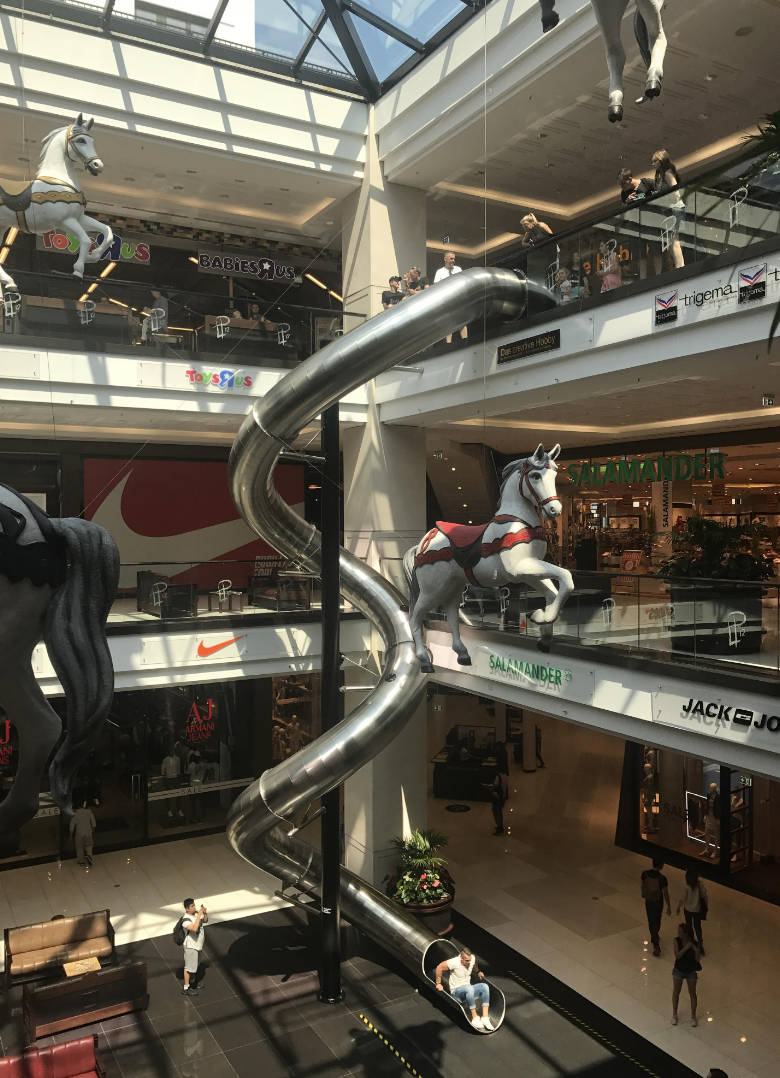 A slide in the mall