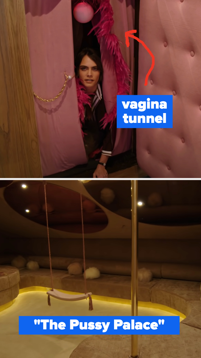 Cara Delevingne showing AD her vagina tunnel and pink room
