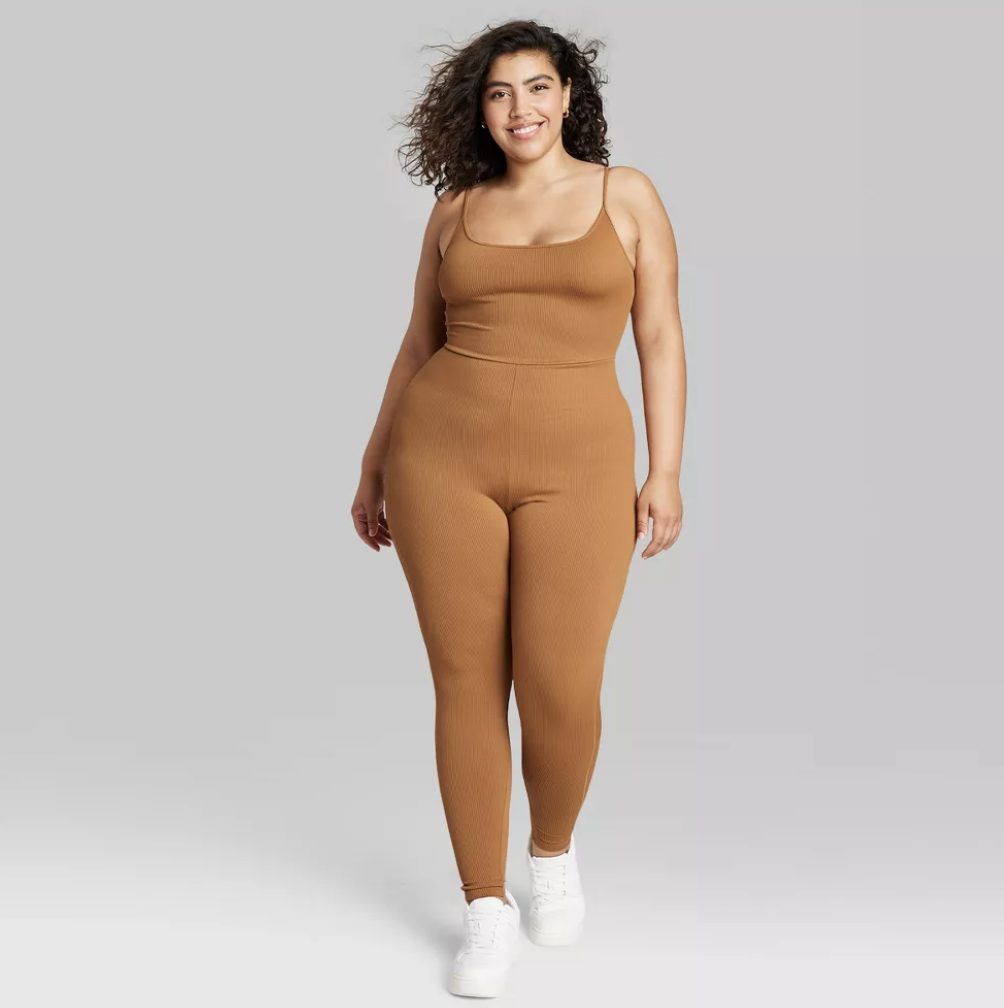 Model in Women&#x27;s Seamless Bodysuit - Wild Fable™ in brown