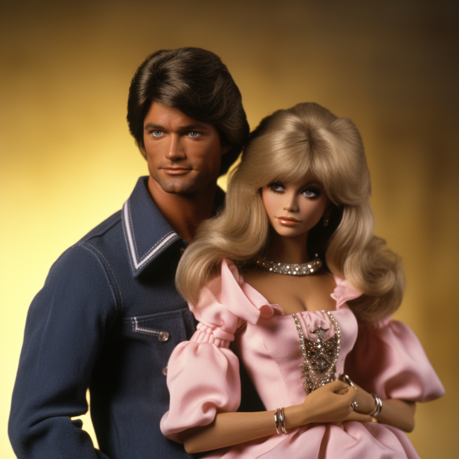 Goldie Hawn and Kurt Russell dolls