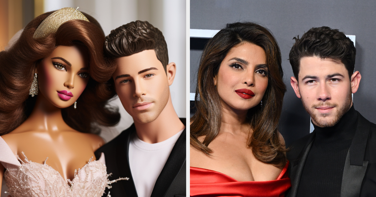 Priyanka Chopra and Nick Jonas dolls vs. real-life