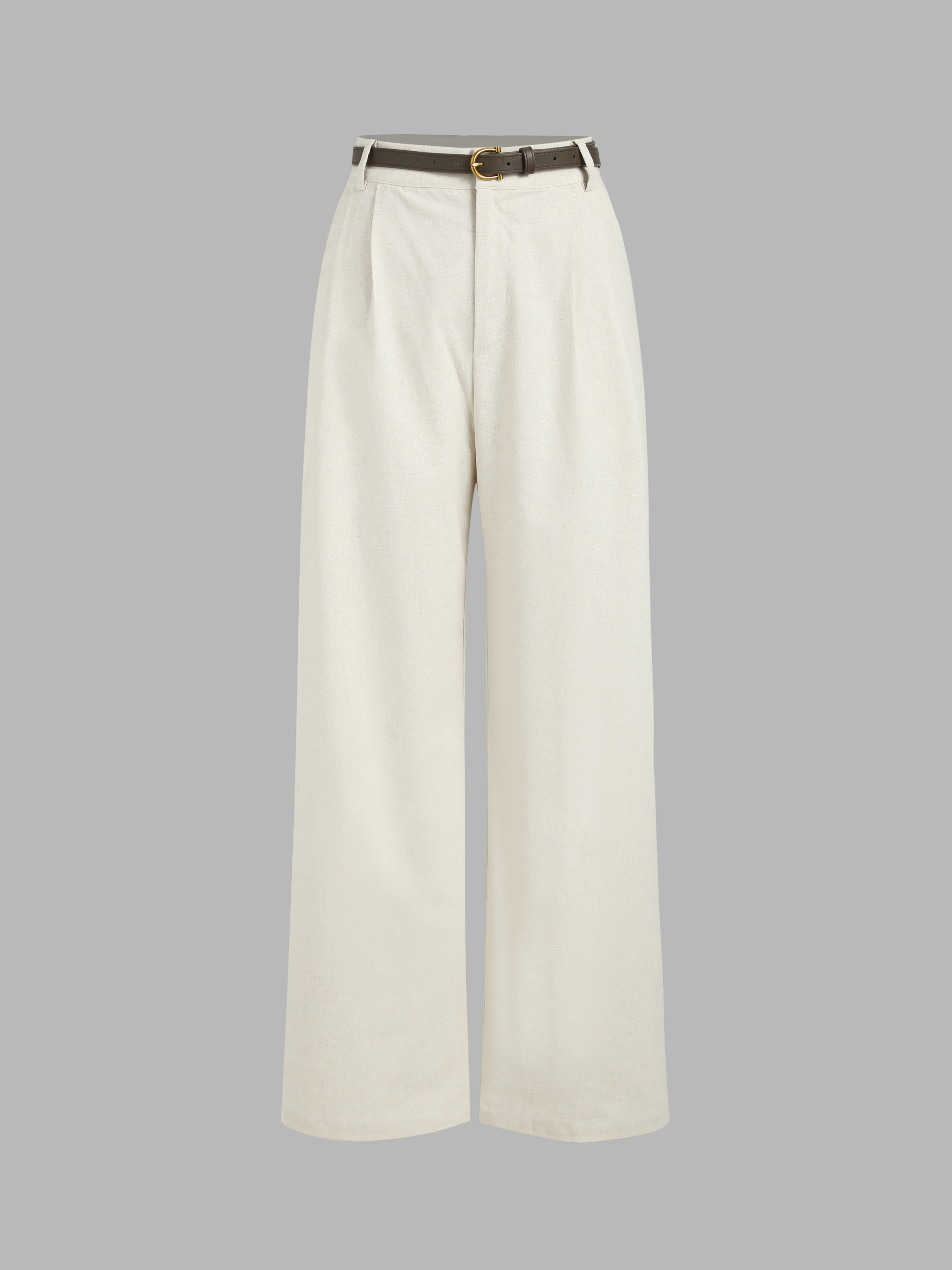 white leg tan pants with belt