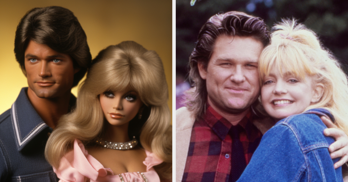 Goldie Hawn and Kurt Russell dolls vs. real-life
