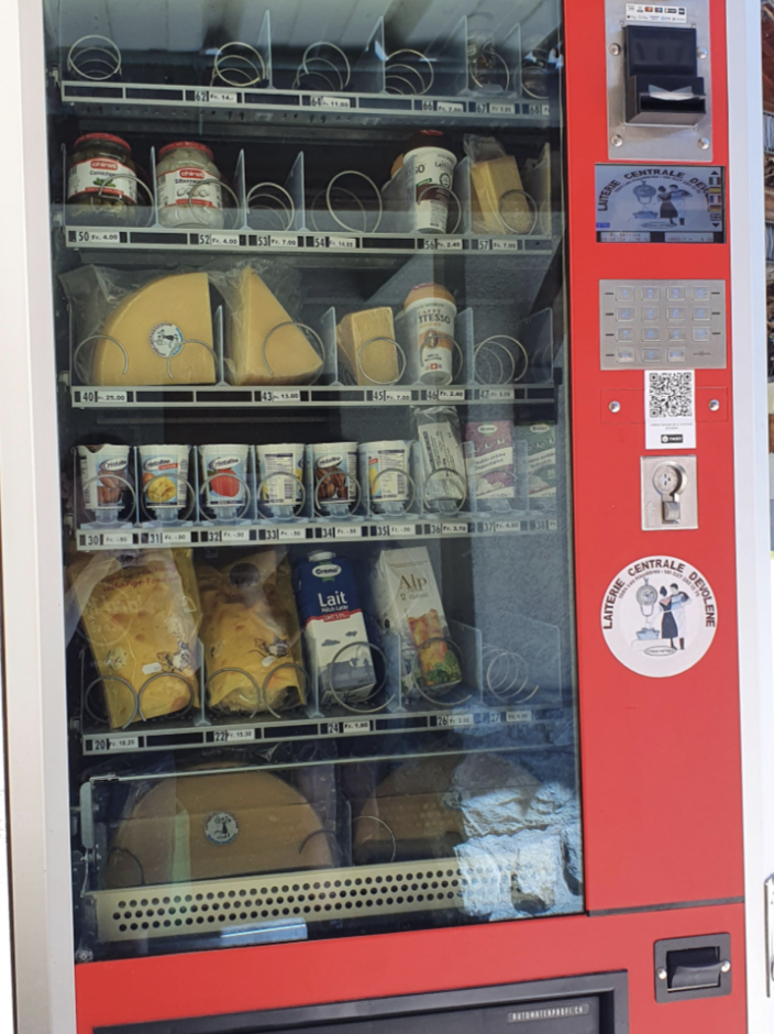 A cheese vending machine