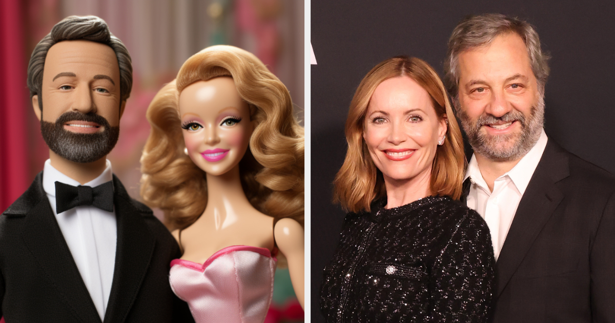 Judd Apatow and Leslie Mann dolls vs. real-life