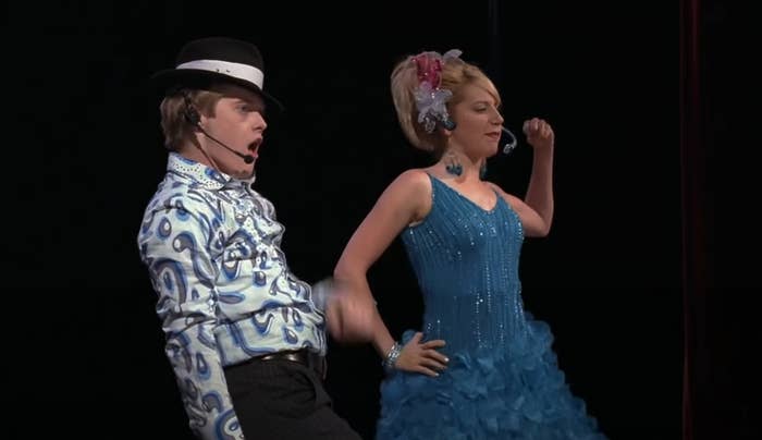 Ryan and Sharpay singing in a scene from &quot;High School Musical&quot;
