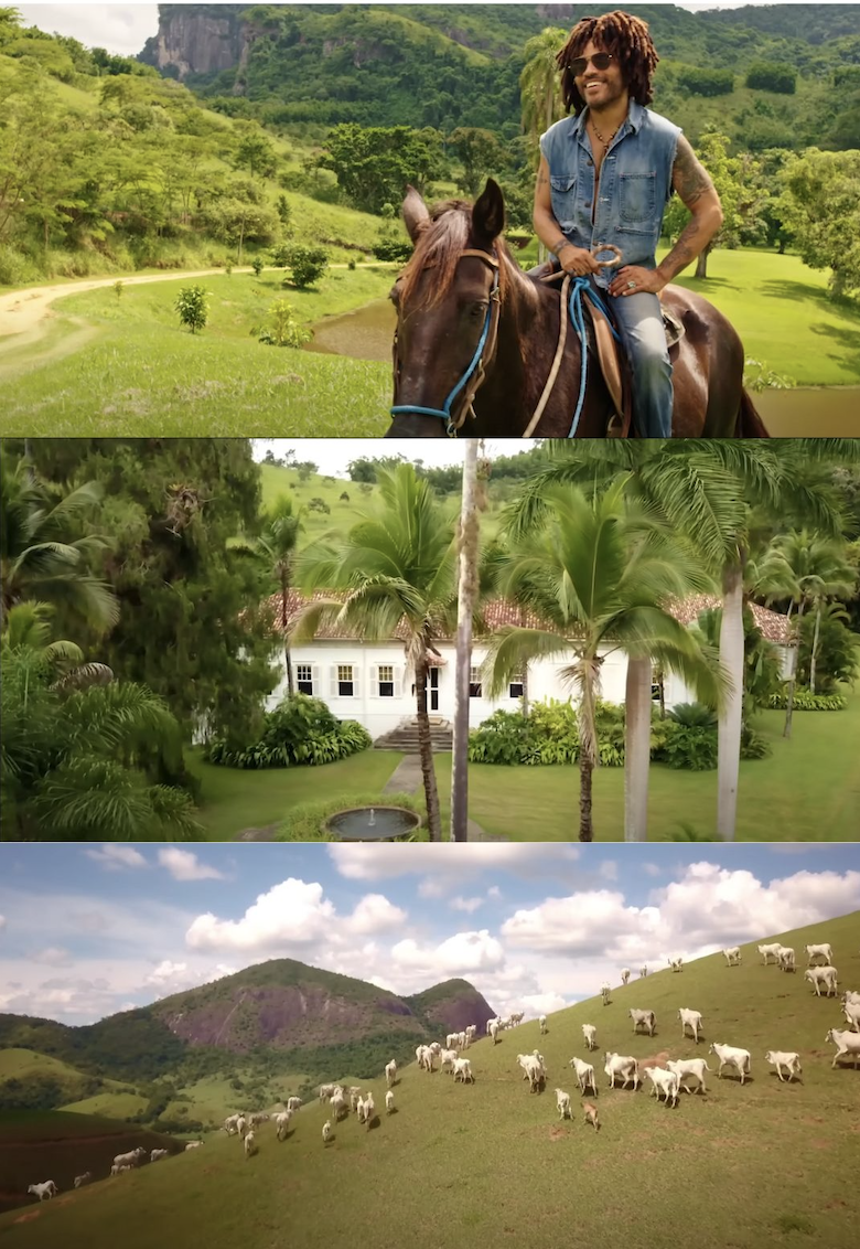 Lenny Kravitz on his lush working farm in Brazil
