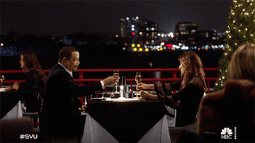 Ice-T in &quot;Law &amp;amp; Order: SVU&quot; on a date and having a cheers with a woman