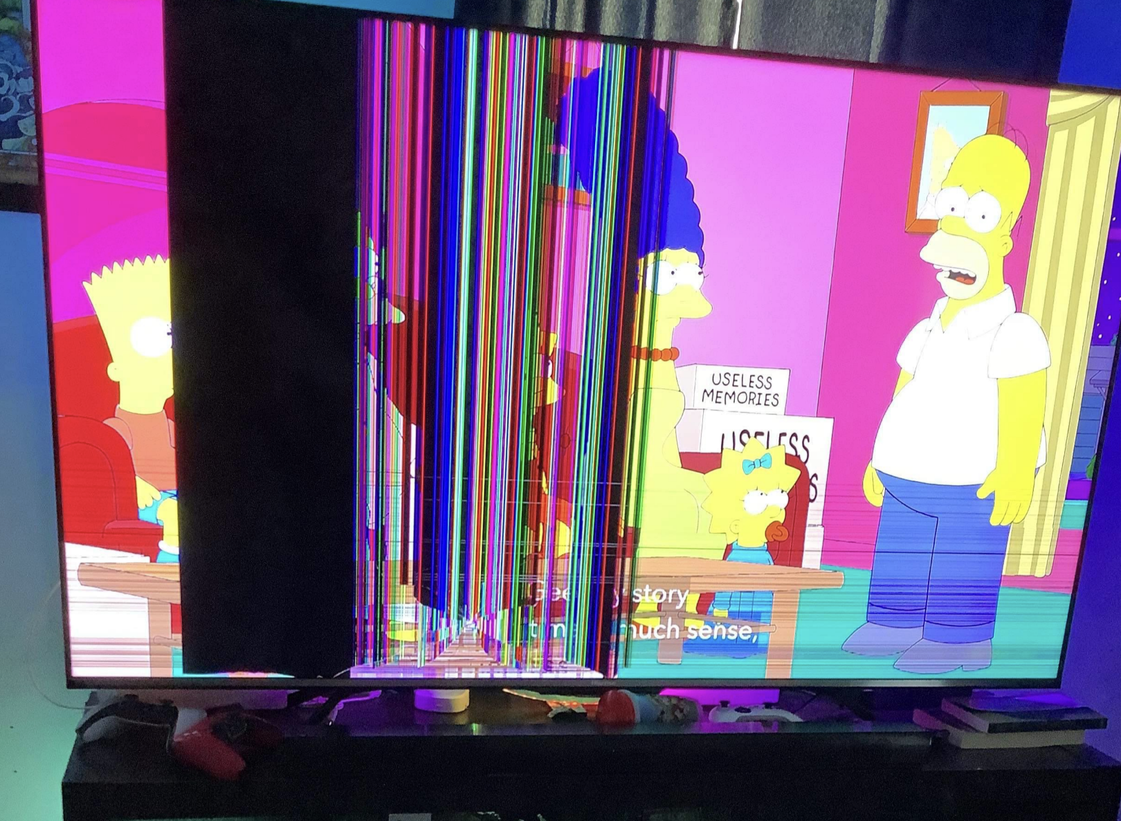 A broken TV