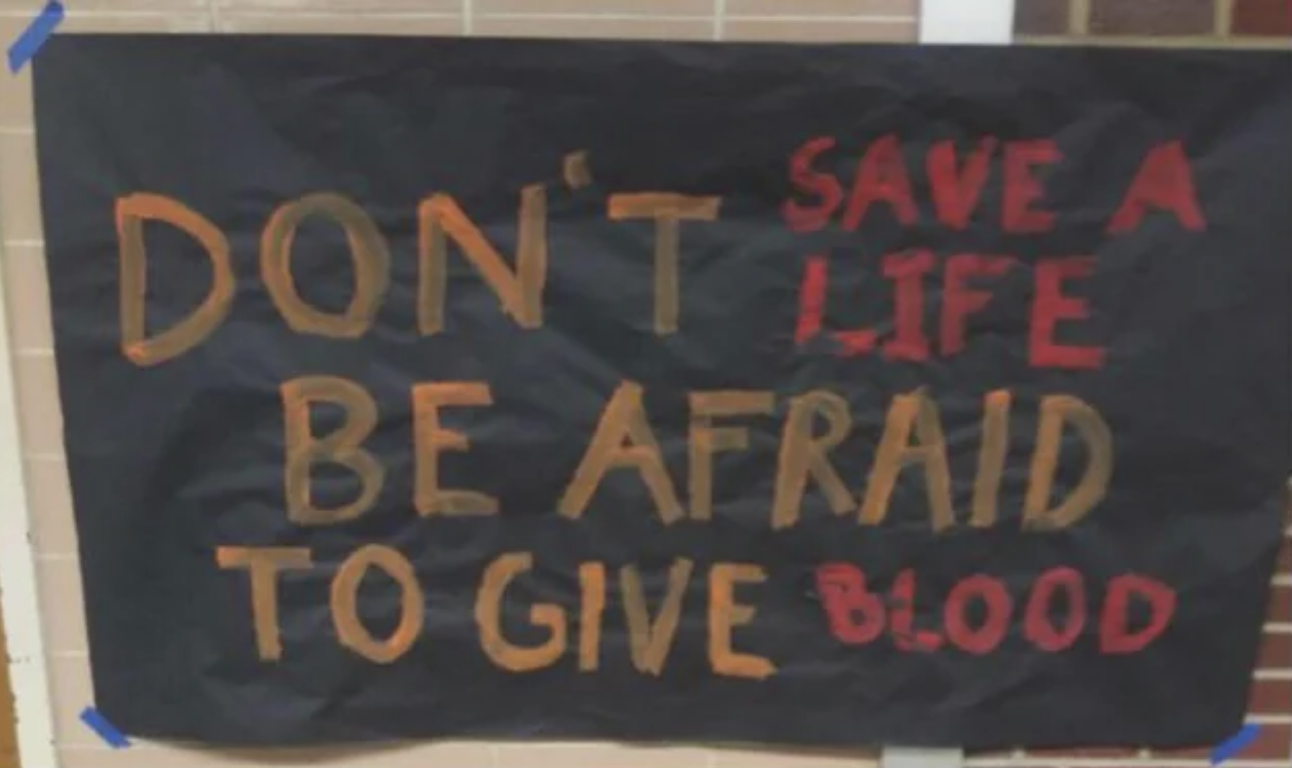 &quot;Don&#x27;t be afraid to give blood&quot;