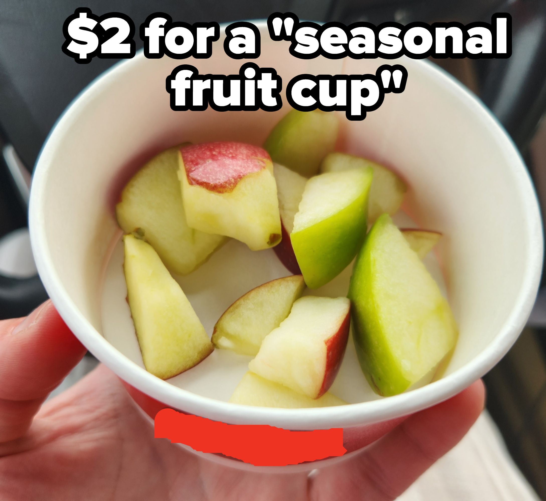 &quot;$2 for a &#x27;seasonal fruit cup&#x27;&quot;