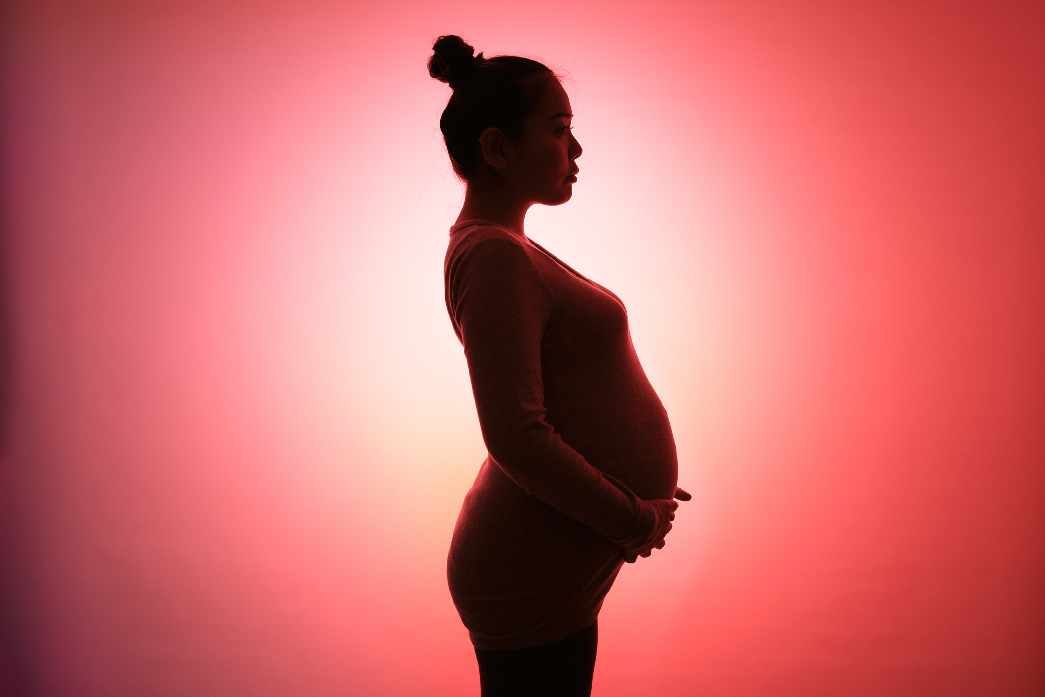 A stock image of a pregnant female