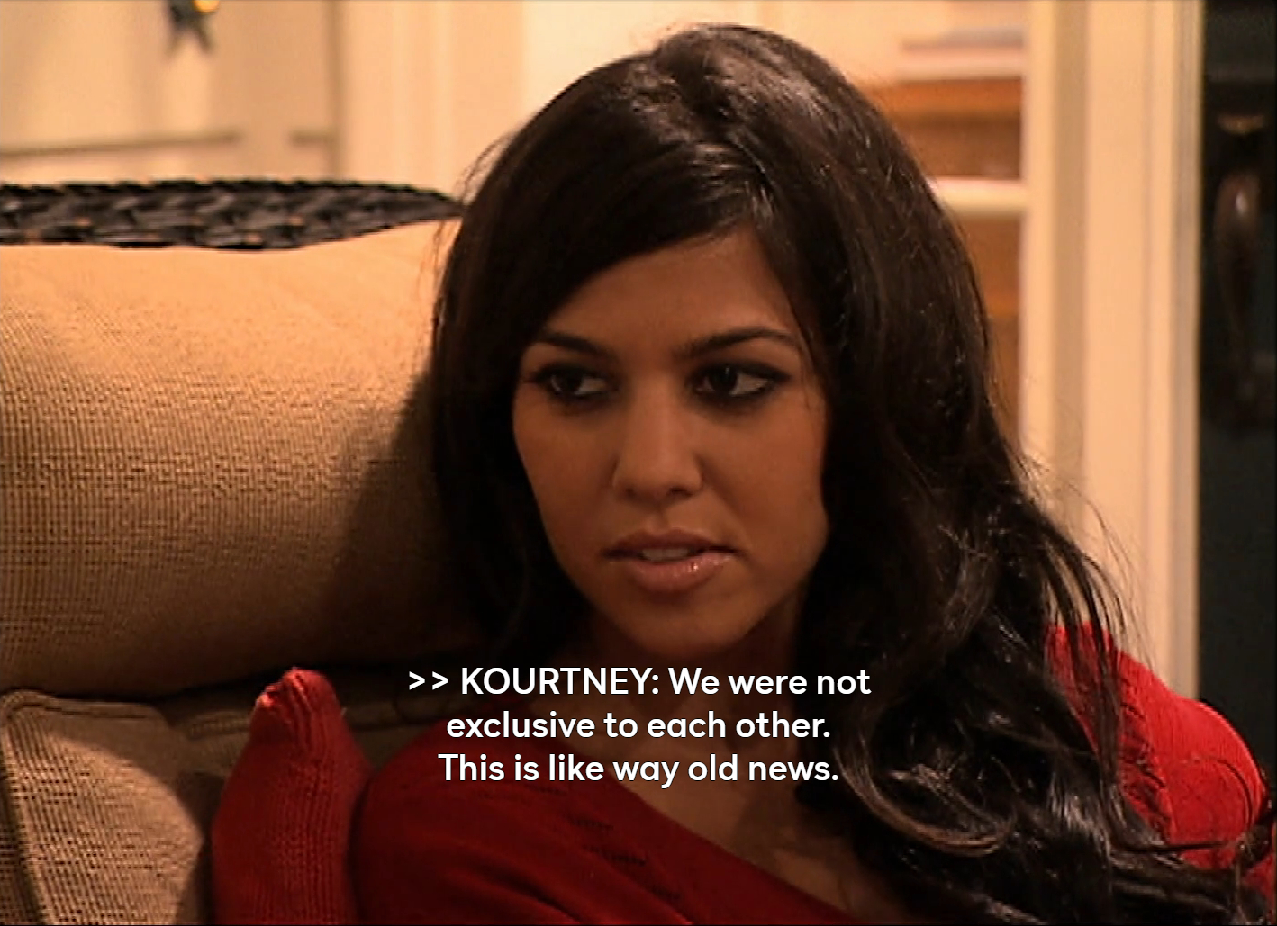 Kourtney Kardashian in season one of Keeping Up With The Kardashian