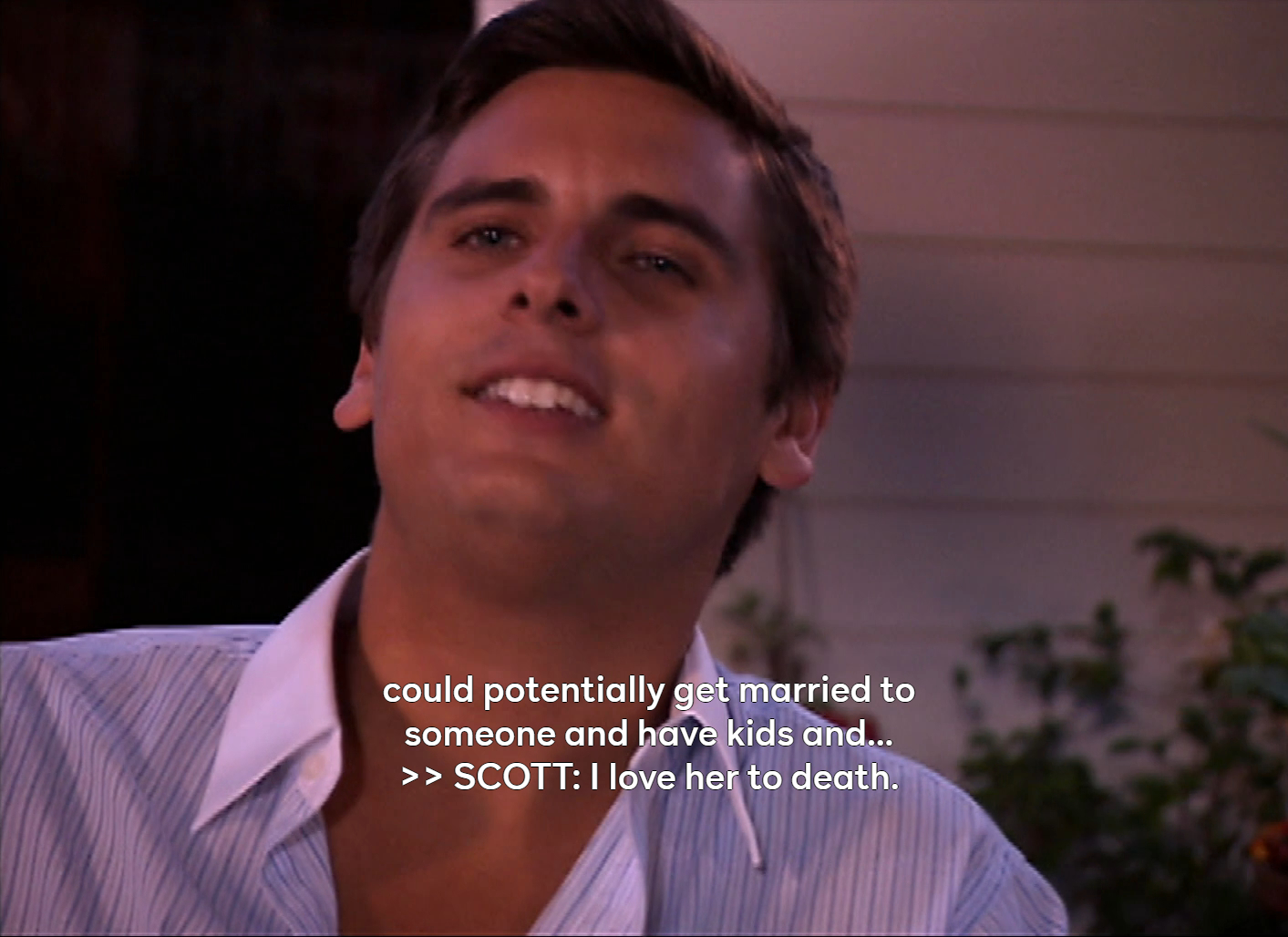 Scott Disick in the first episode of Keeping Up With The Kardashians