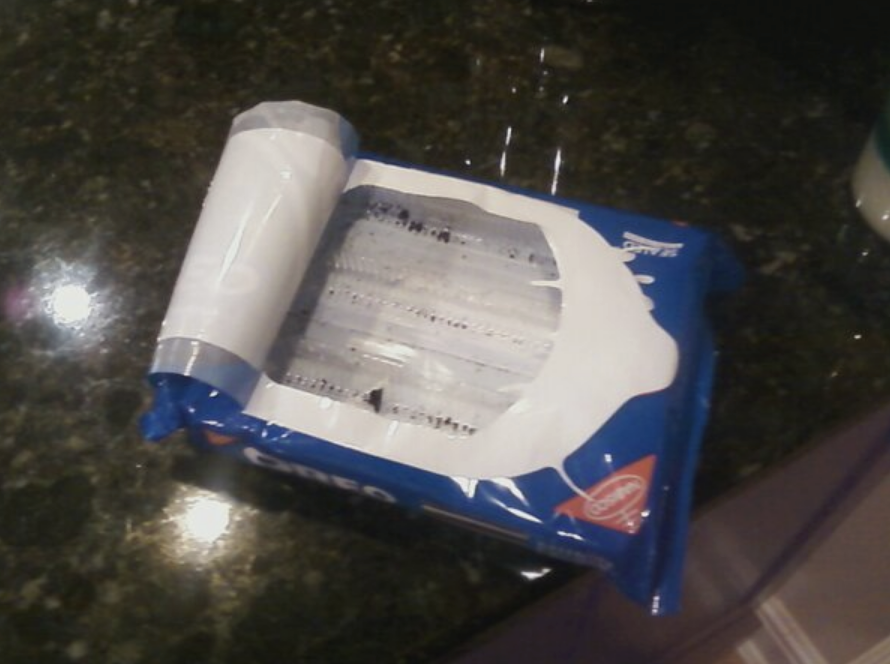 An empty Oreos package