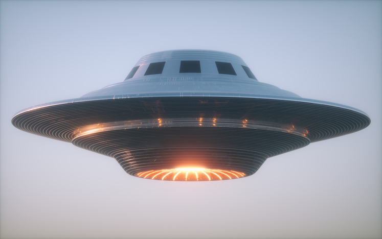A UFO in the sky